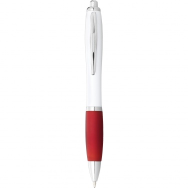 Logotrade corporate gifts photo of: Nash ballpoint pen white barrel and coloured grip